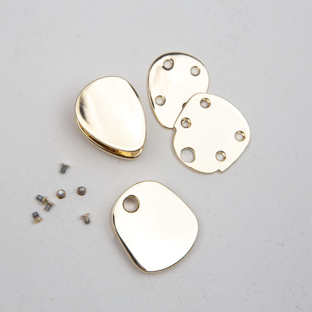Steckschloss "Borkum" in Light Gold (31mm breit)