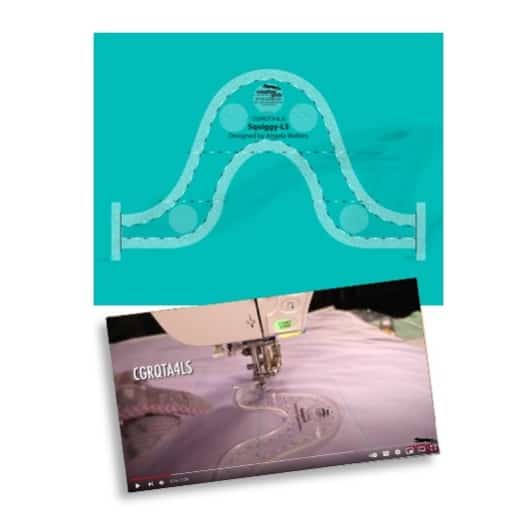 Creative Grids Rulerwork Lineal -  Non Slip - Squiggy in Low Shank