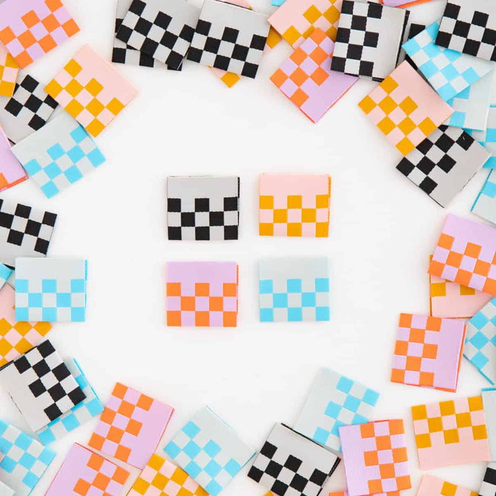 Webetiketten von Sarah Hearts: Checkerboard Multipack (8 Stück)