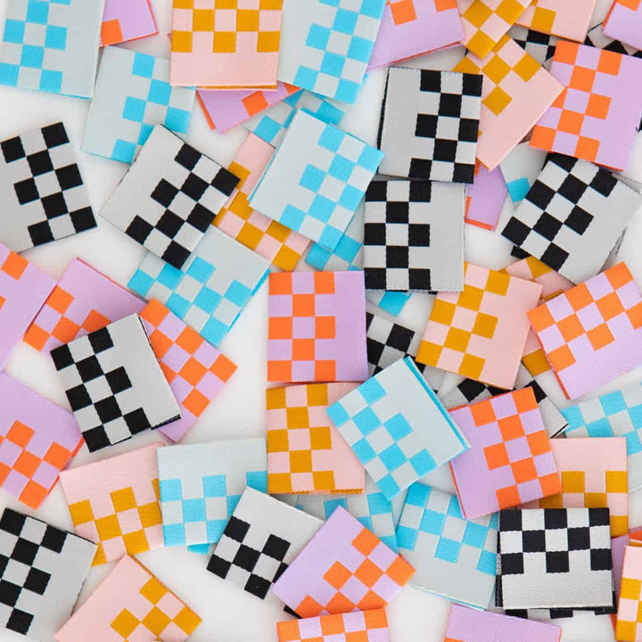 Webetiketten von Sarah Hearts: Checkerboard Multipack (8 Stück)