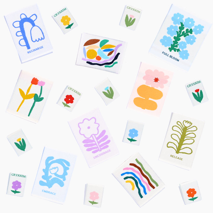 Webetiketten von Claire Richie &amp;amp; KATM: FULL BLOOM (14 Label)