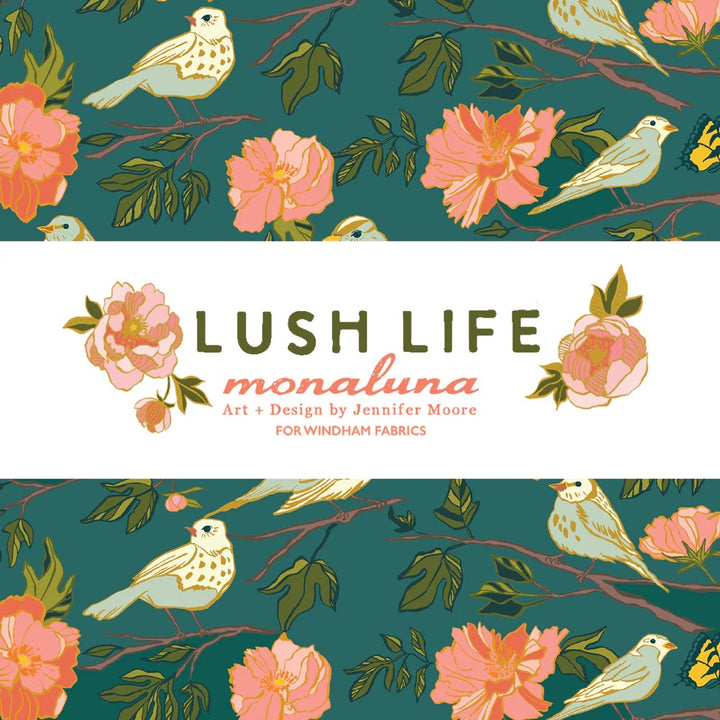 Windham Fabrics - Jennifer Moore/Monaluna - Lush Life - Wild Peonies in Periwinkle