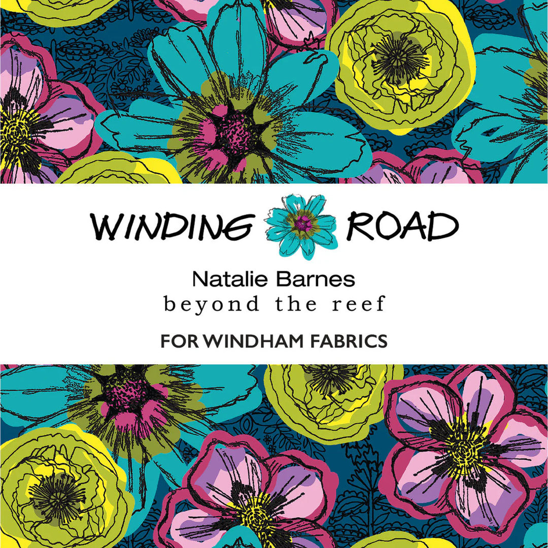 Windham Fabrics - Natalie Barnes - Winding Road - Directions in Grass Green