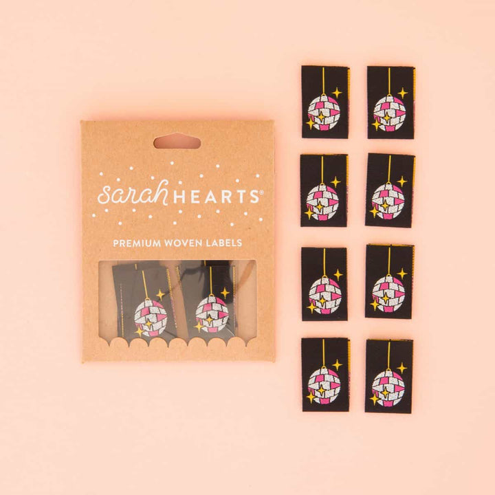 Webetiketten von Sarah Hearts: Disco Ball (8 Stück)