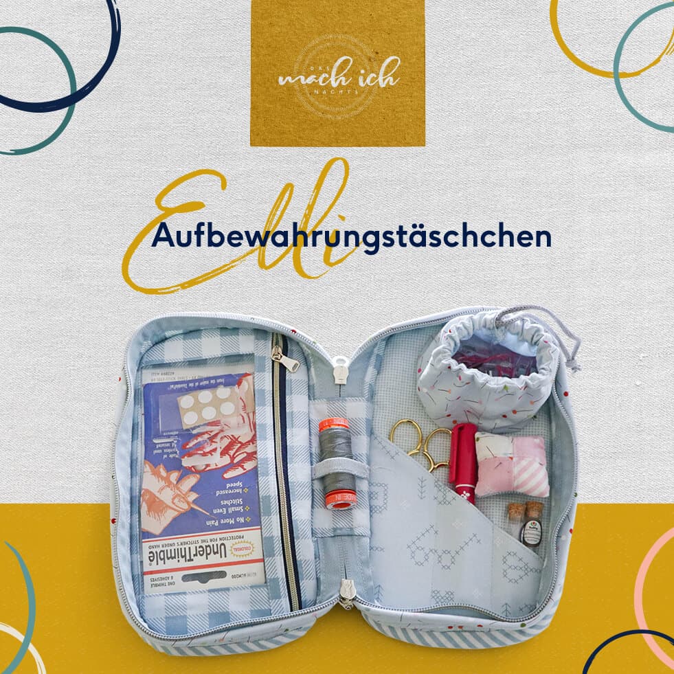 Nähanleitung  Aufbewahrungstäschchen "Elli"