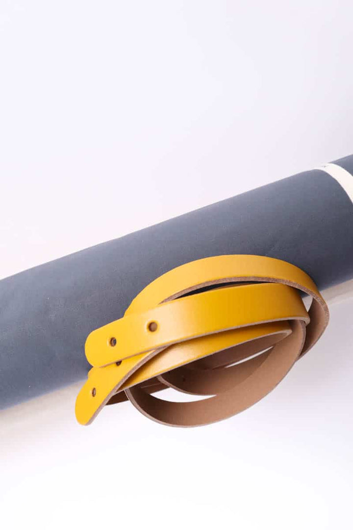 Miyako - Echtlederriemen für Schultertaschen in Gelb
