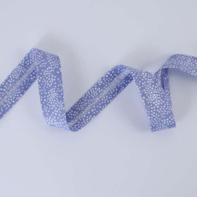 Schrägband Rifle Paper Co. Menagerie Champagne in Periwickle 25mm