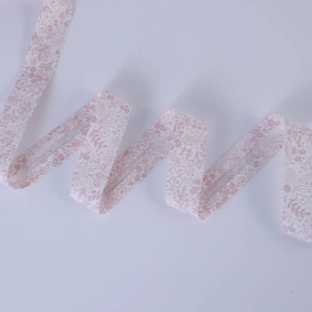 Schrägband Rifle Paper Co. Tapestry Lace in Blush 25mm