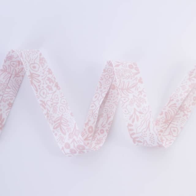 Schrägband Rifle Paper Co. Basic Tapestry Lace in Blush 20mm