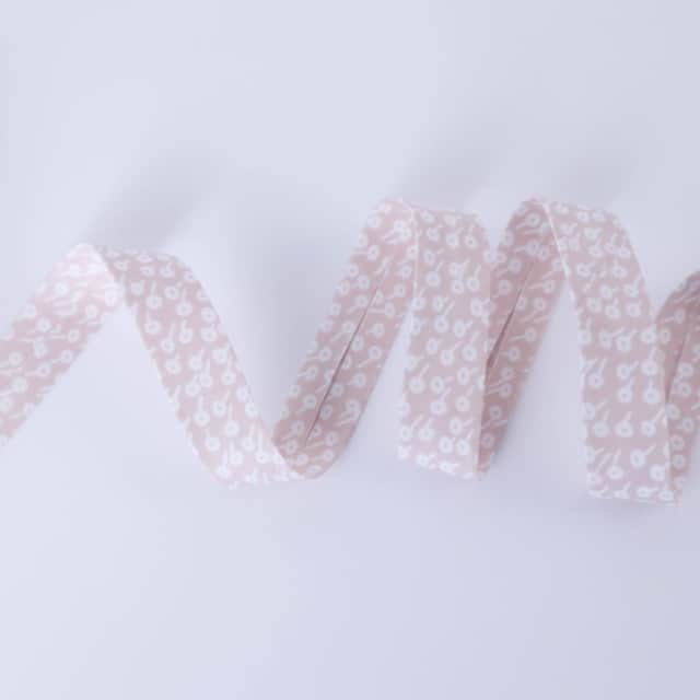 Schrägband Rifle Paper Co. Basic Tapestry Dots Blush 20mm
