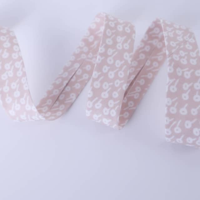 Schrägband Rifle Paper Co. Basic Tapestry Dots Blush 20mm