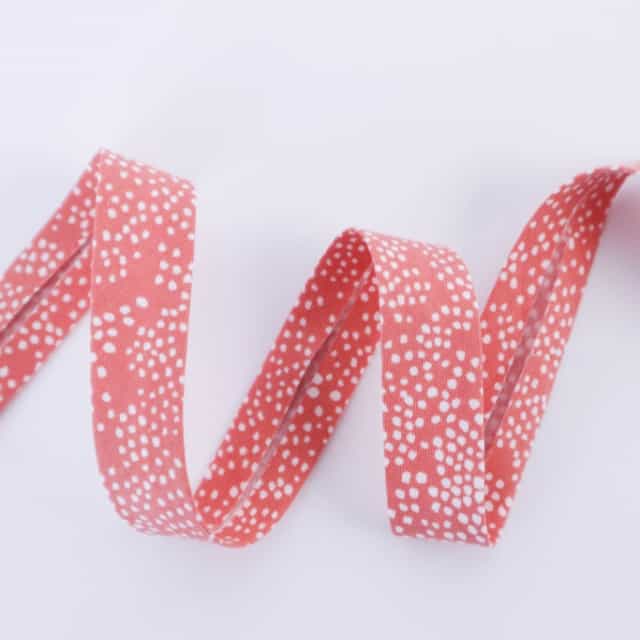 Schrägband Rifle Paper Co. Basic Menagerie Champagne in Coral 20mm