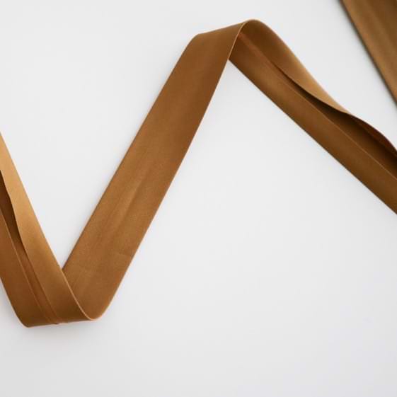 Schrägband Pure Solids in Golden Bronze 25mm