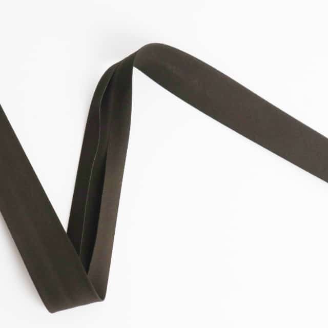 Schrägband Pure Solids in Coffee Bean 25mm