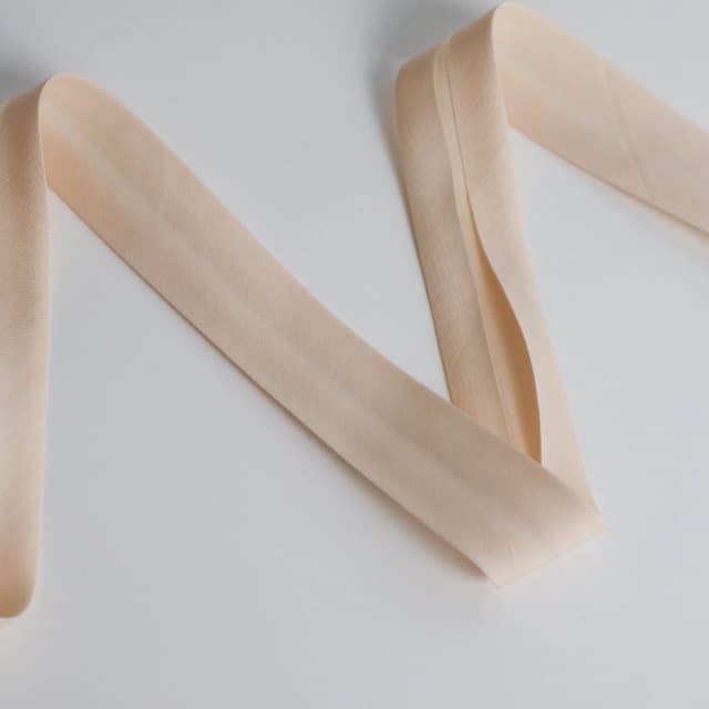 Schrägband Pure Solids in Sweet Macadamia 25mm