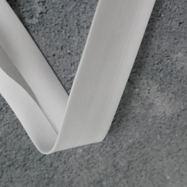 Schrägband Pure Solids in Snow 25mm