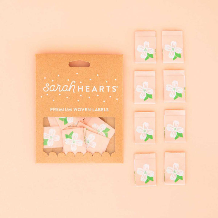 Webetiketten von Sarah Hearts: Dogwood Blossom (8 Stück)