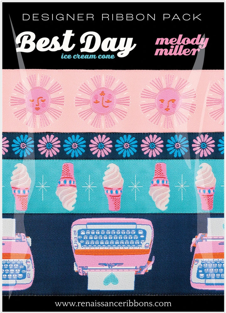 Melody Miller - Designer Pack Best Day in Ice Cream Sundae - Webbänder (4teilig)