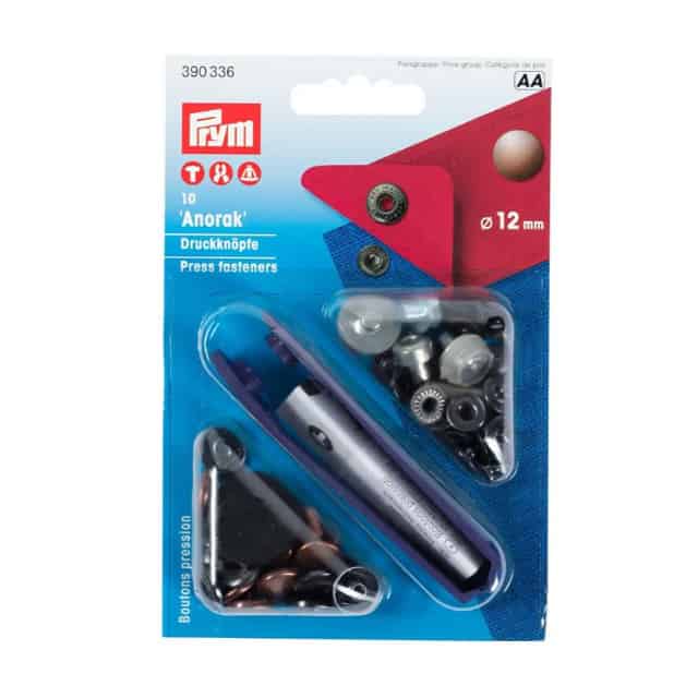 Prym Nähfrei-Druckknopf Anorak, 12mm, altkupfer