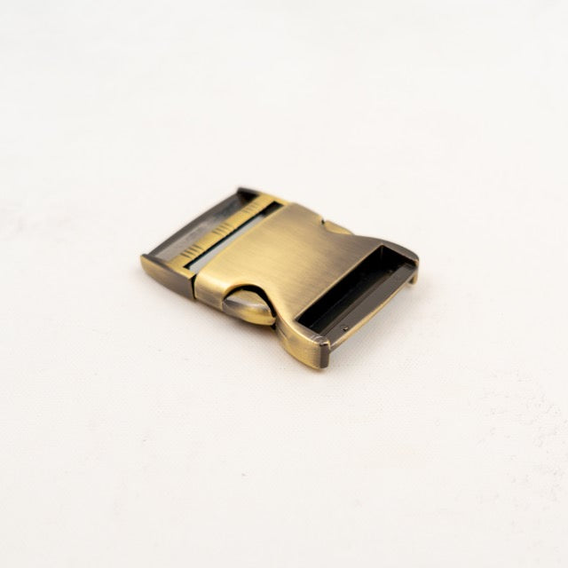 Steckschnalle Antique Brass für Gurtbänder bis zu 40mm