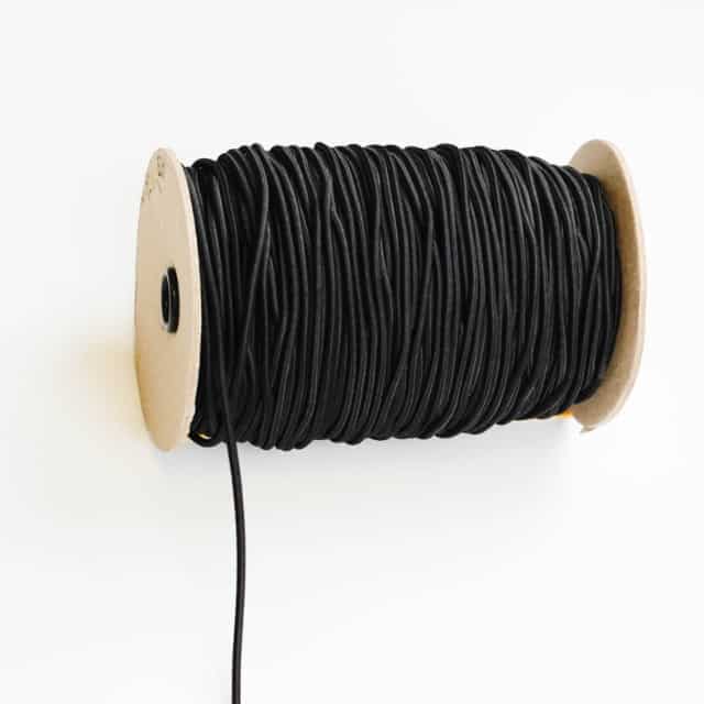Rundgummi Ø 3 mm Schwarz