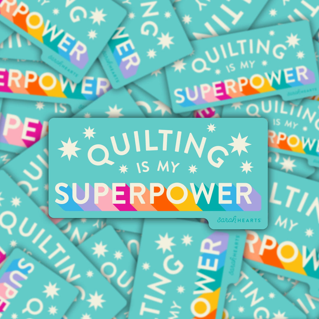 Sticker von Sarah Hearts: Quilting is my Superpower