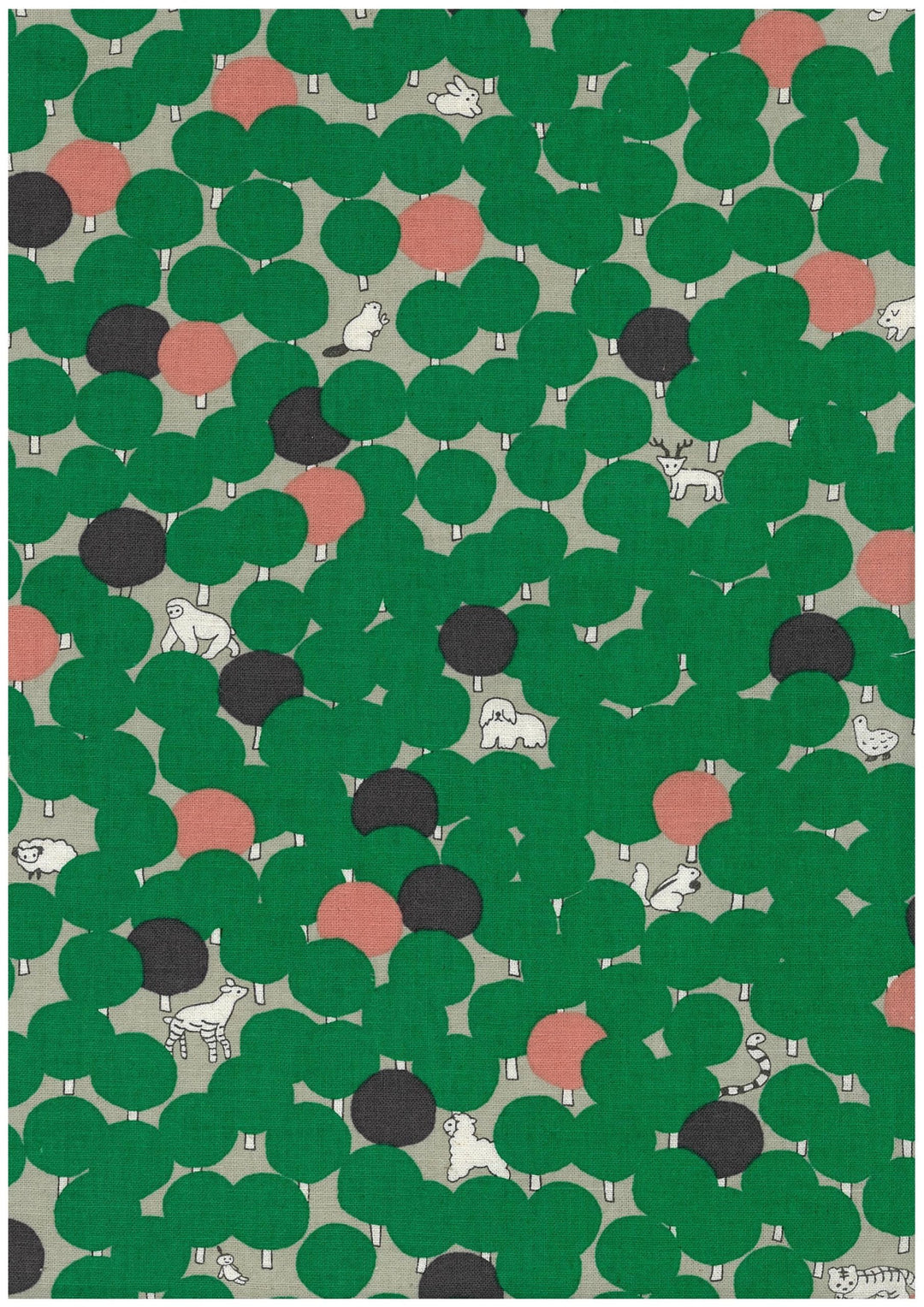 Kokka  Cotton Linen Sheeting - Marble SUD - Tree Dot in Grün