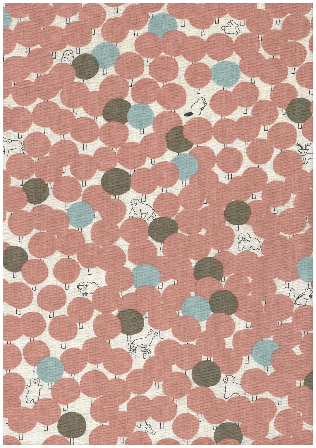 Kokka  Cotton Linen Sheeting - Marble SUD - Tree Dot in Blush