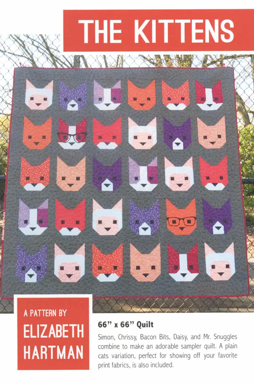 Quilt Pattern - "The Kittens" von Elizabeth Hartman (Englisch)