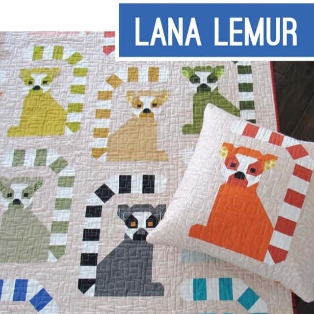 Quilt Pattern - Lana Lemur von Elizabeth Hartman (Englisch)