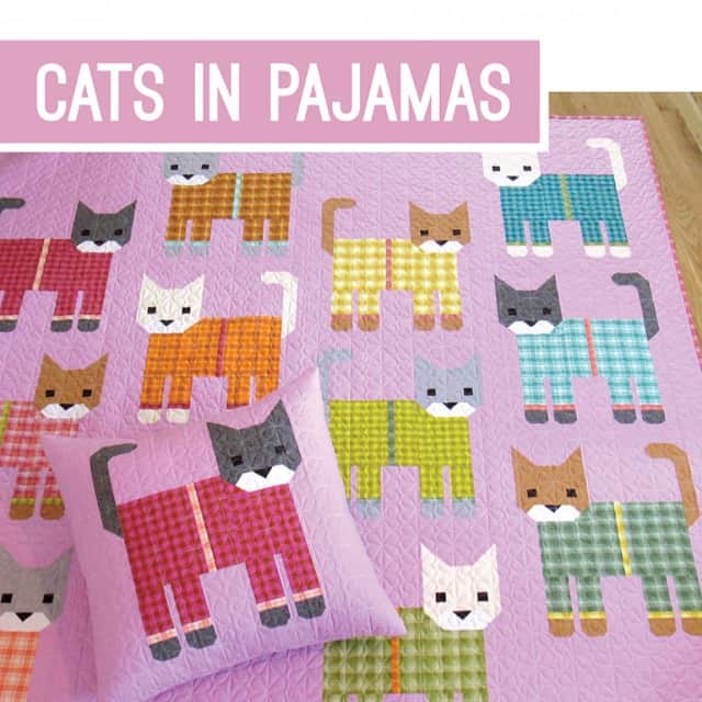Schnittmuster Quilt "Cats in Pyjamas" von Elizabeth Hartman
