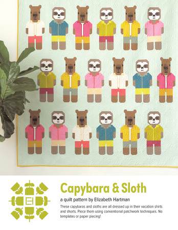 Schnittmuster Quilt "Capybara and Slothy" von Elizabeth Hartman