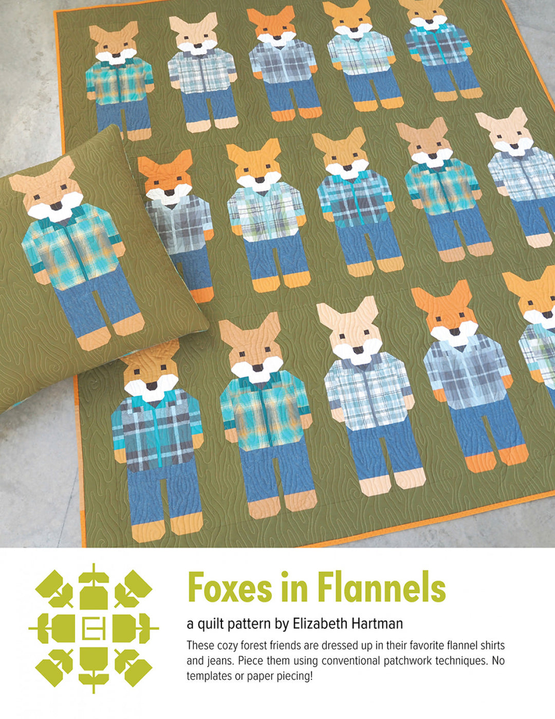 Schnittmuster Quilt "Foxes in Flannels" von Elizabeth Hartman