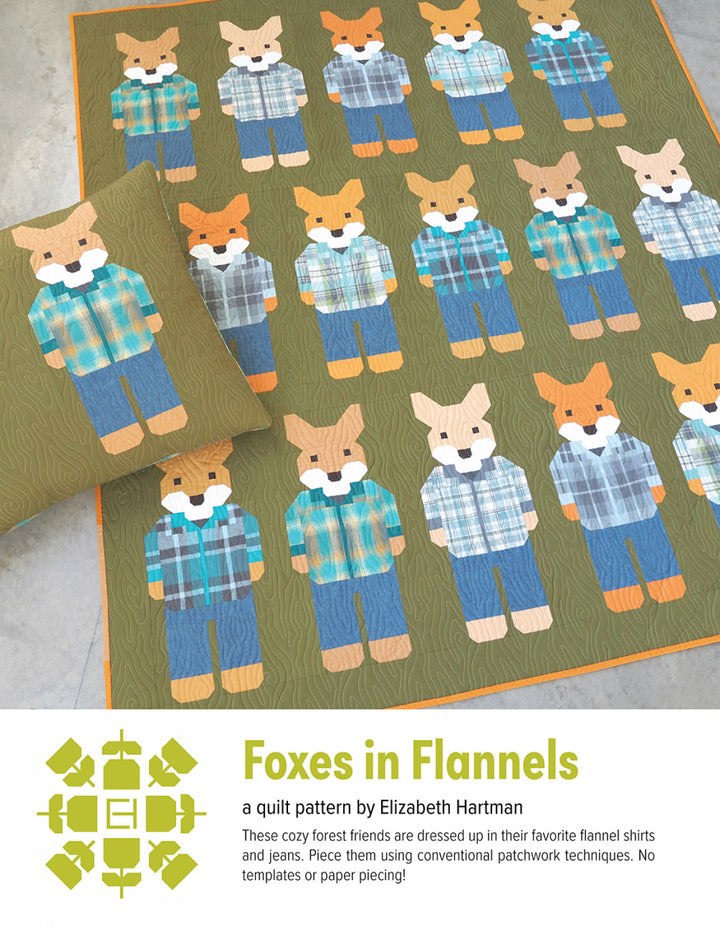 Schnittmuster Quilt "Foxes in Flannels" von Elizabeth Hartman