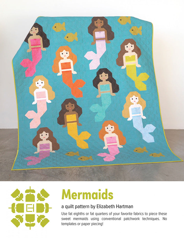 Schnittmuster Quilt "Mermaids" von Elizabeth Hartman