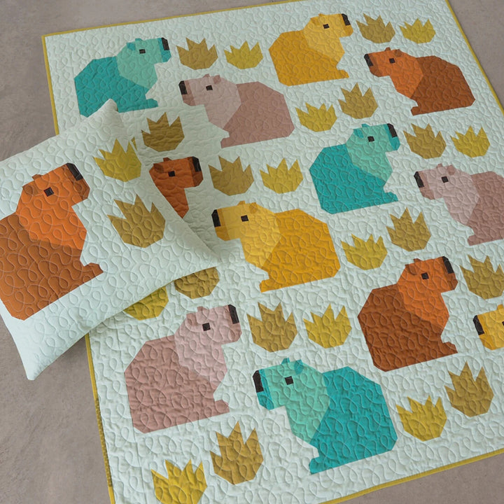 Schnittmuster Quilt "Capybara Club" von Elizabeth Hartman