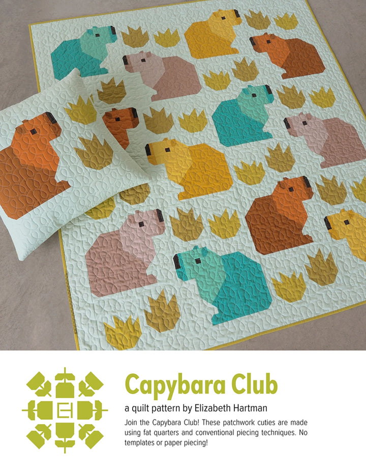 Schnittmuster Quilt "Capybara Club" von Elizabeth Hartman