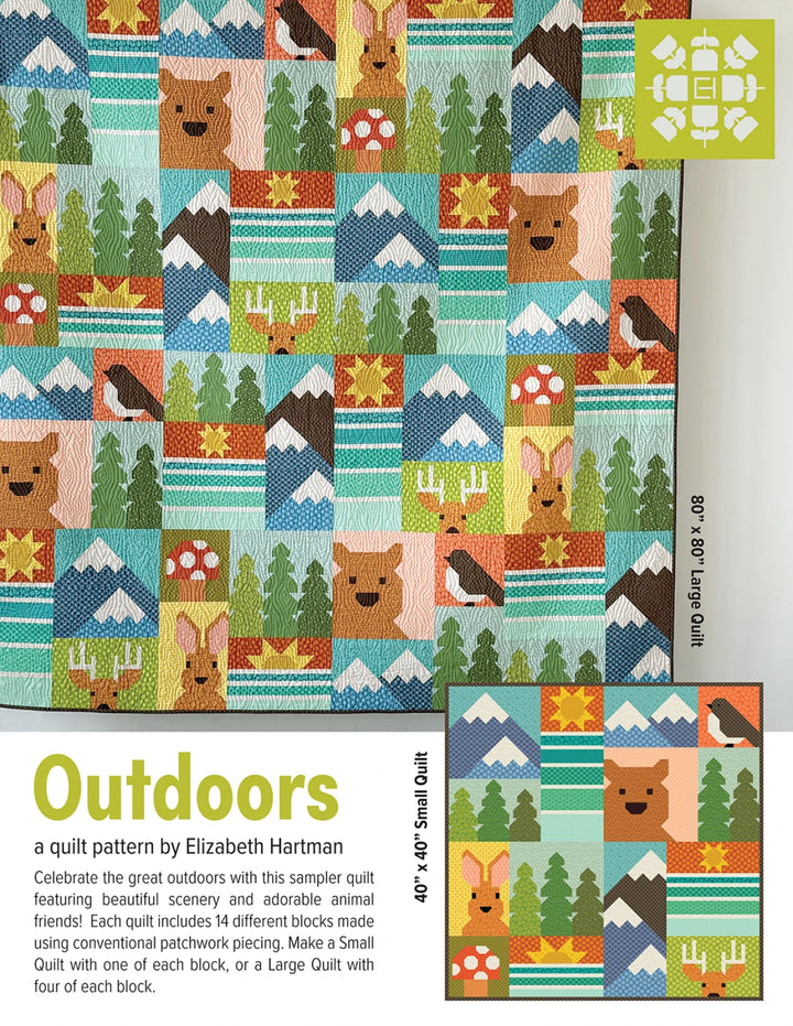 Schnittmuster Quilt - "Outdoors" von Elizabeth Hartman (Englisch)