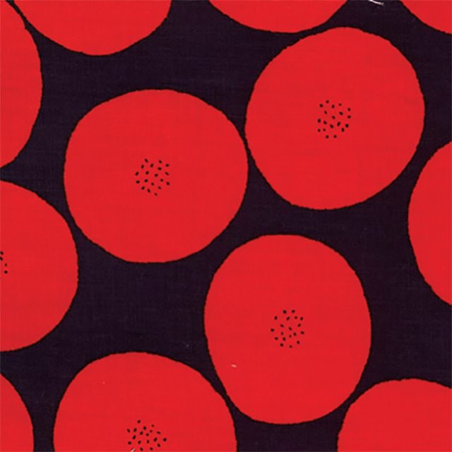 Kokka  MUDDY WORKS Anpan in Rot/Violett (Lightweight Canvas)