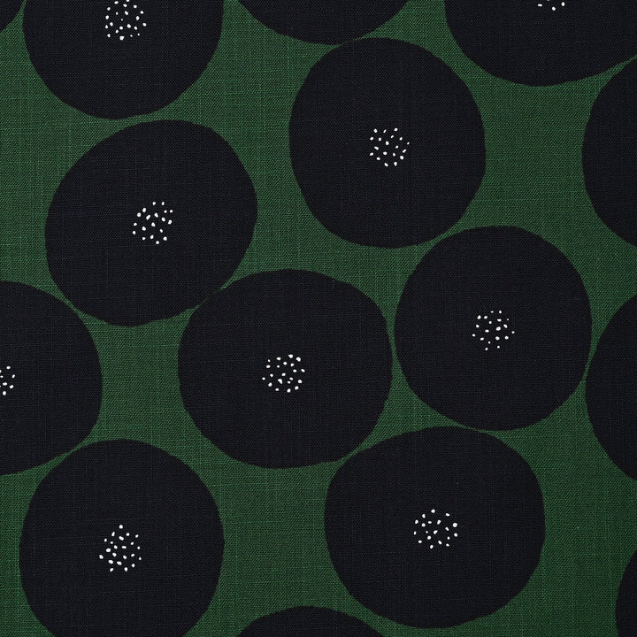 Kokka  MUDDY WORKS Anpan in Green/Navy (Lightweight Canvas)
