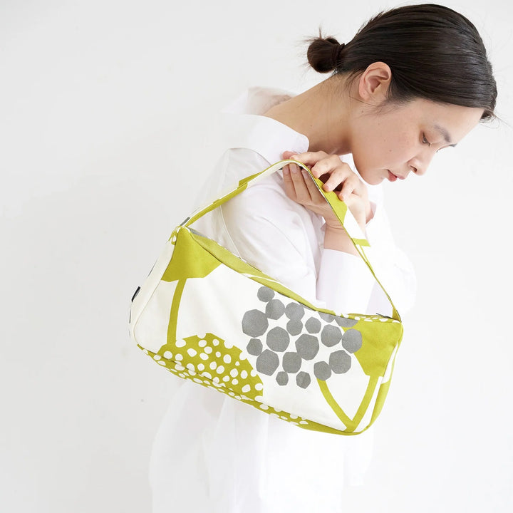 echino - Crop Cotton Heavyweight Canvas in White/Yellow