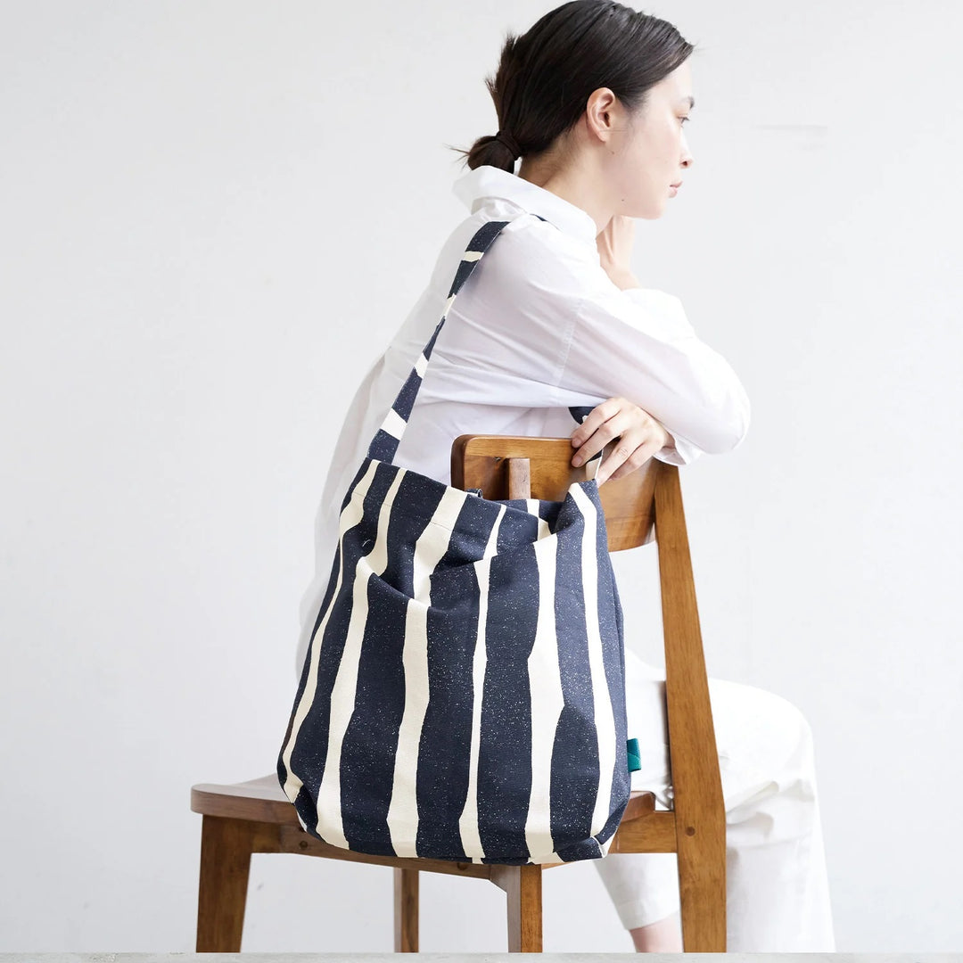 echino - Sway Cotton Heavyweight Canvas in White/Black