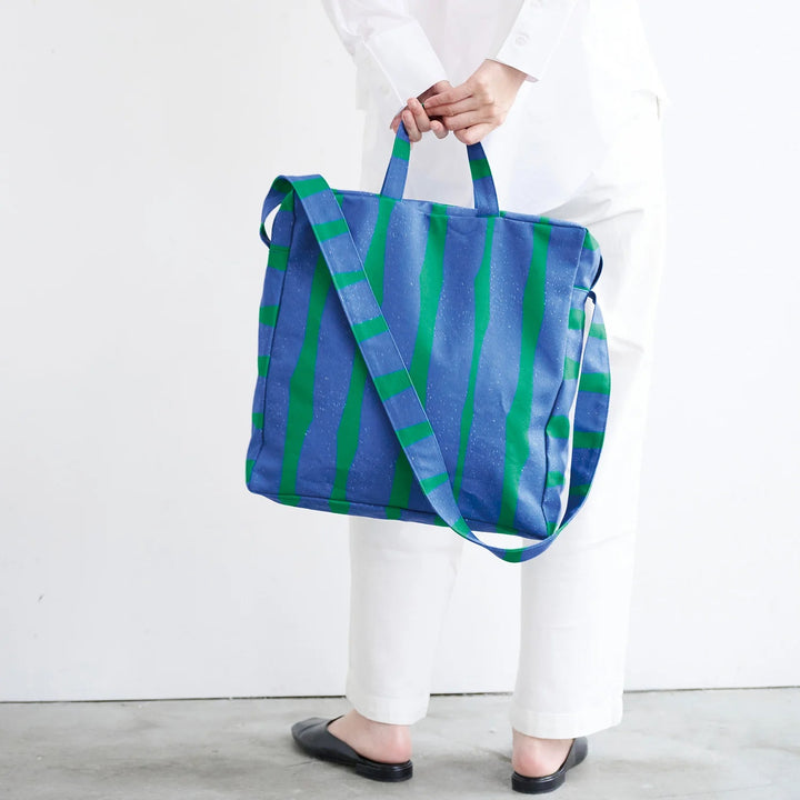 echino - Sway Cotton Heavyweight Canvas in Green/Blue