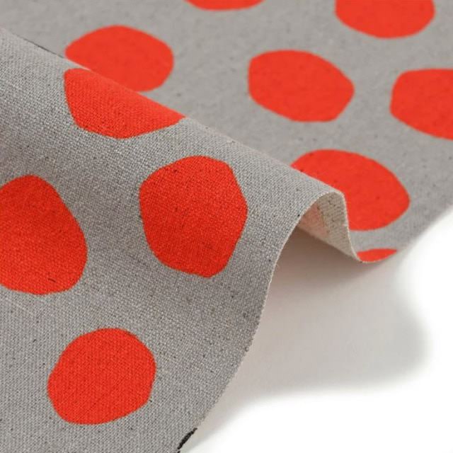 Kokka  Echino Cat Canvas - Gelb/Grau (Canvas)