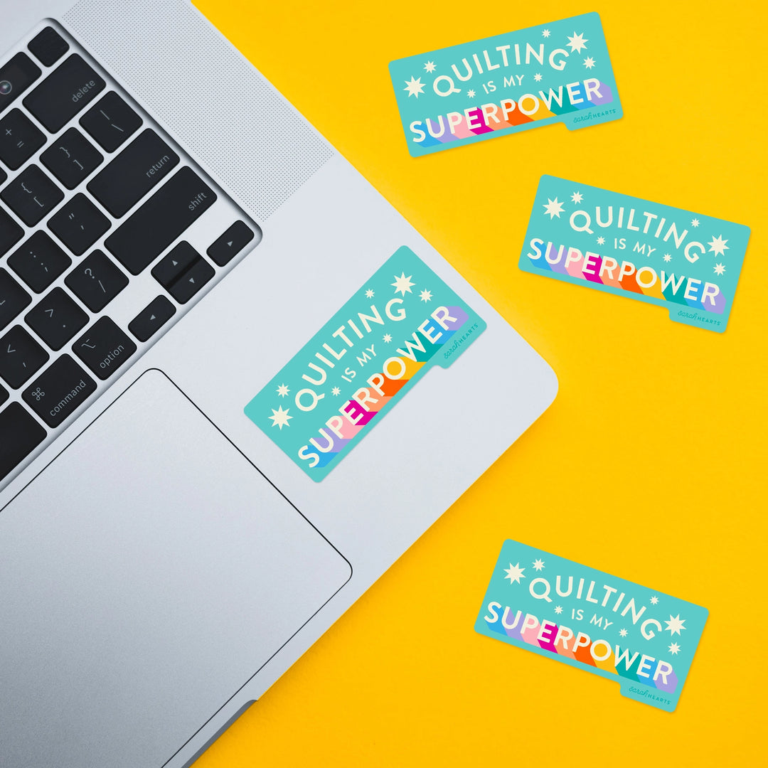 Sticker von Sarah Hearts: Quilting is my Superpower