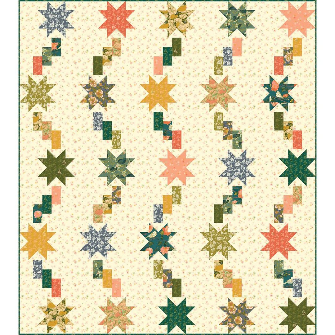 Windham Fabrics - Jennifer Moore/Monaluna - Lush Life - Wild Peonies in Periwinkle