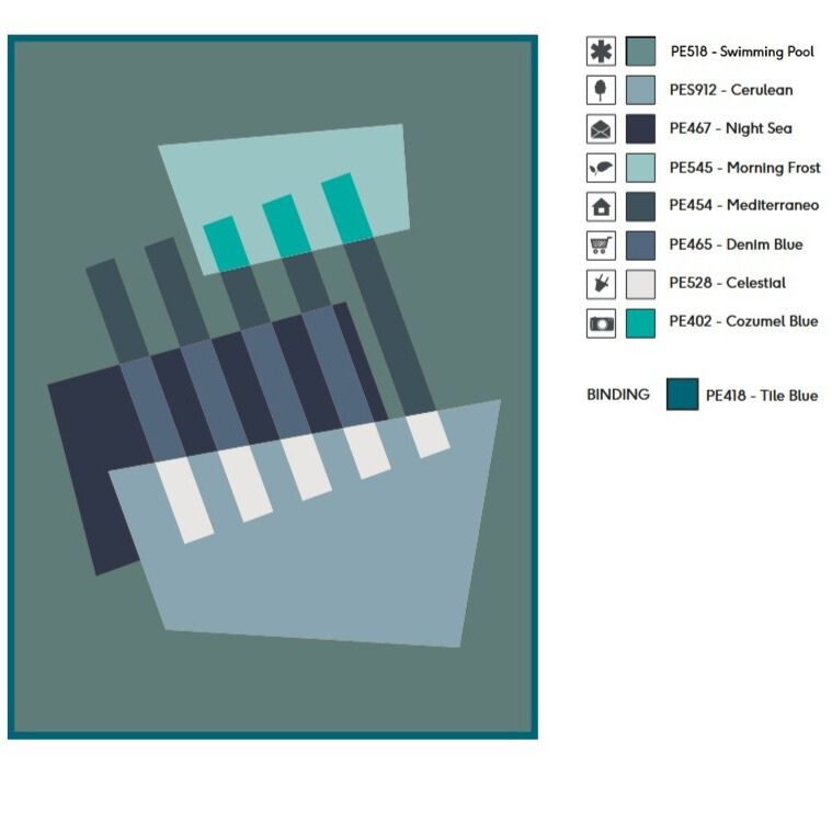 Kazimir Quilt Kit  Nordic Dusk - Couchgröße - Rückseite A