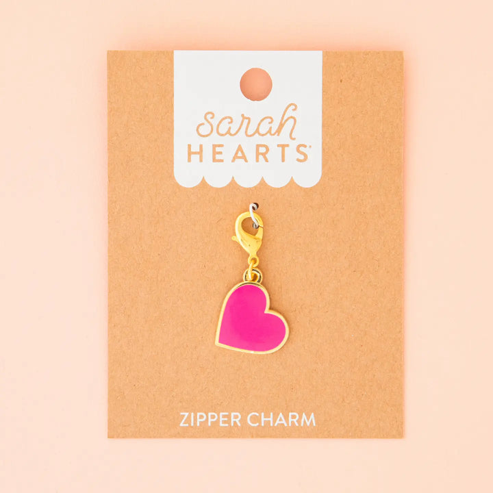 Reißverschluss-Anhänger von Sarah Hearts: Pink Heart