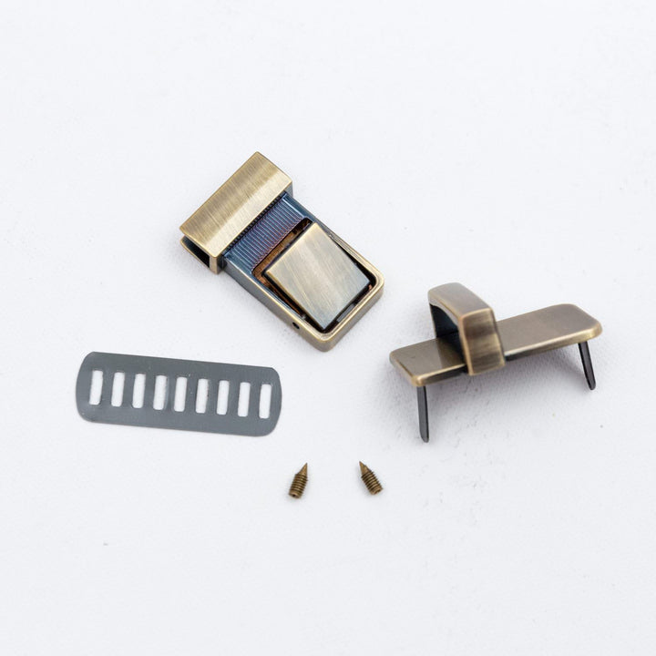 Steckschloss "Fehmarn" in Antique Brass (23mm breit)