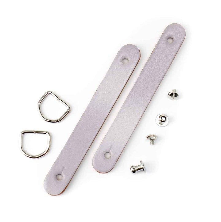 Miyako - Echtlederriemen für Taschenlaschen in Silber